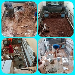 Pengalian sampai pembuatan lantai kerja